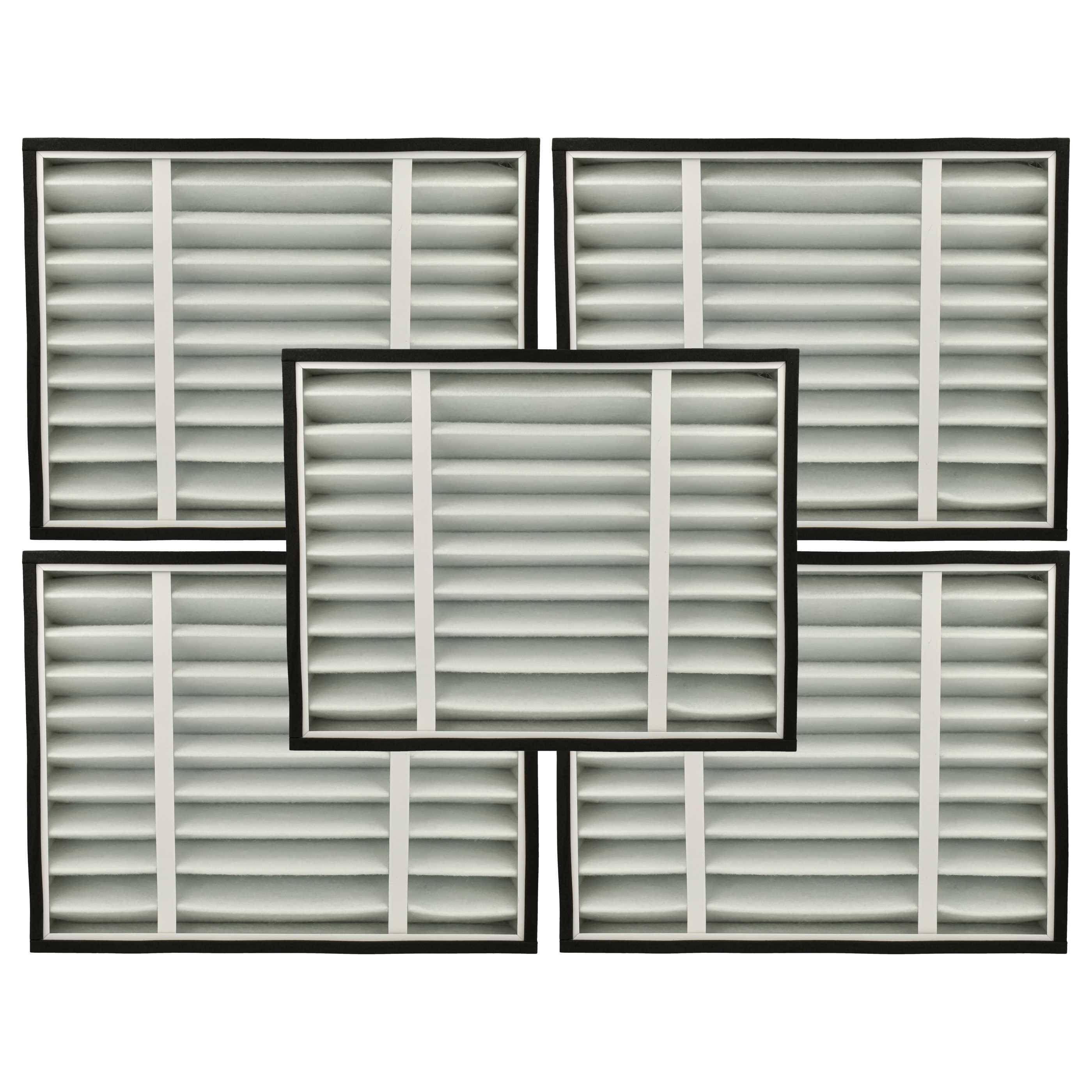 vhbw 5x Vorfilter kompatibel mit Dustcontrol DC AirCube 2000 Luftreiniger - Papier / Schaumstoff, Filterklasse G4 Weiß