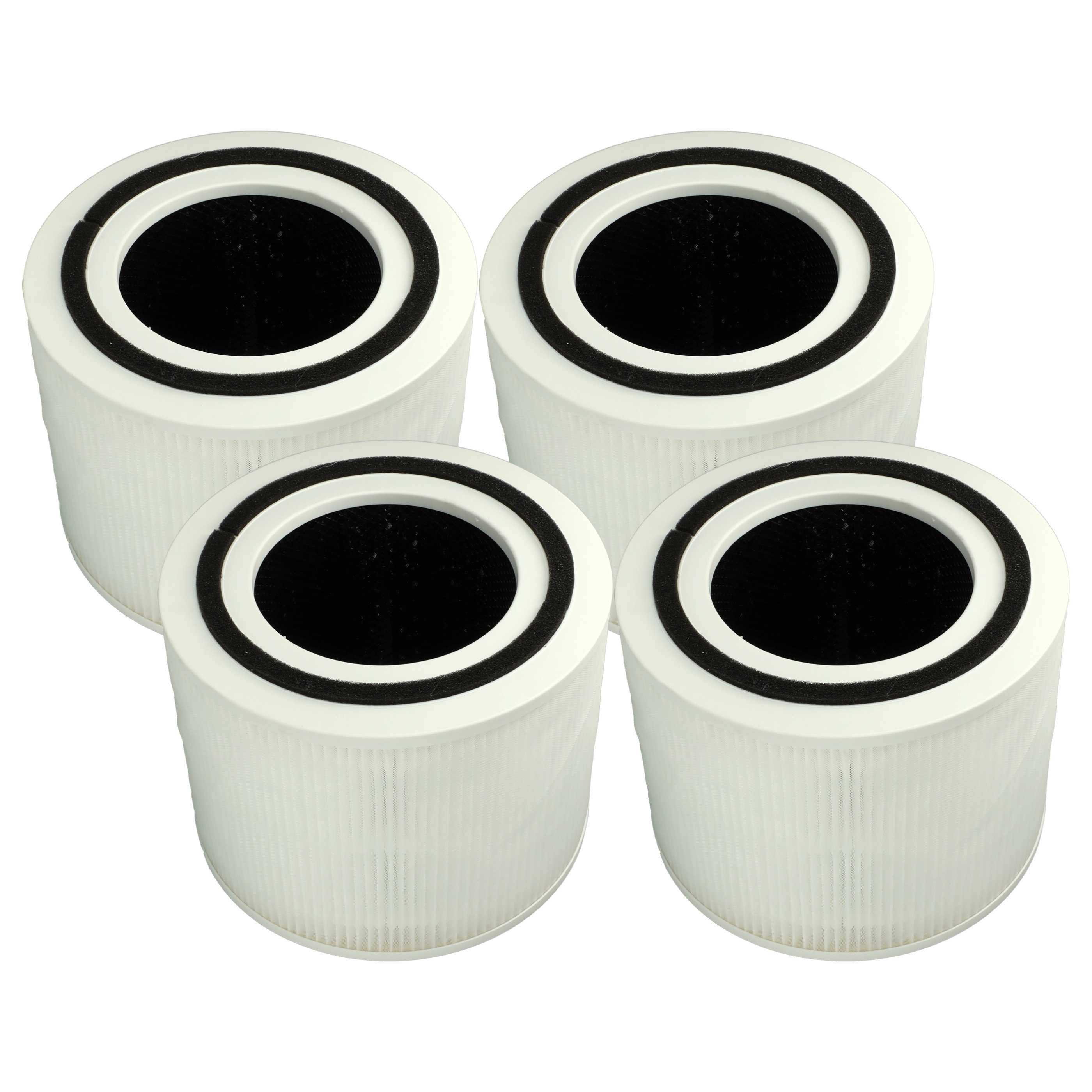 vhbw 4x Luftilter Ersatz für Levoit 817915027073 für Luftreiniger - Kombifilter Nylon-Vorfilter + HEPA + Aktivkohle