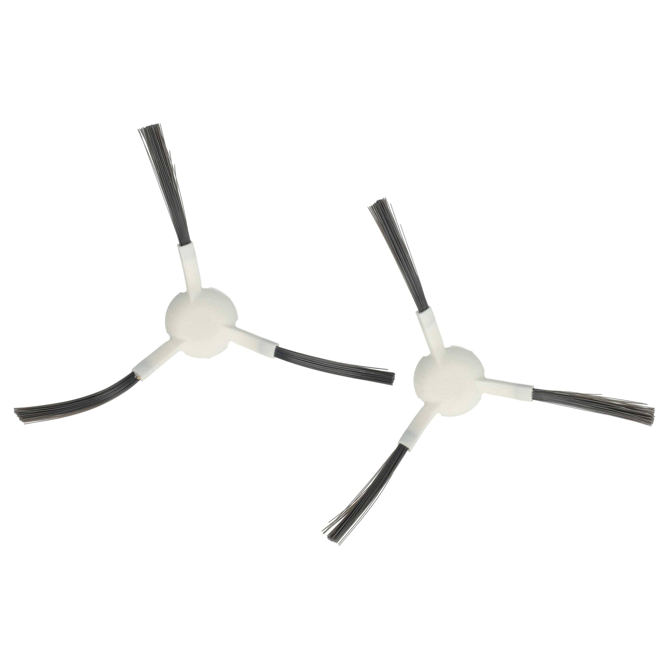 vhbw 4x Seitenbürste kompatibel mit Xiaomi S20+ Saugroboter - Reinigungsbürsten Set, weiß / grau