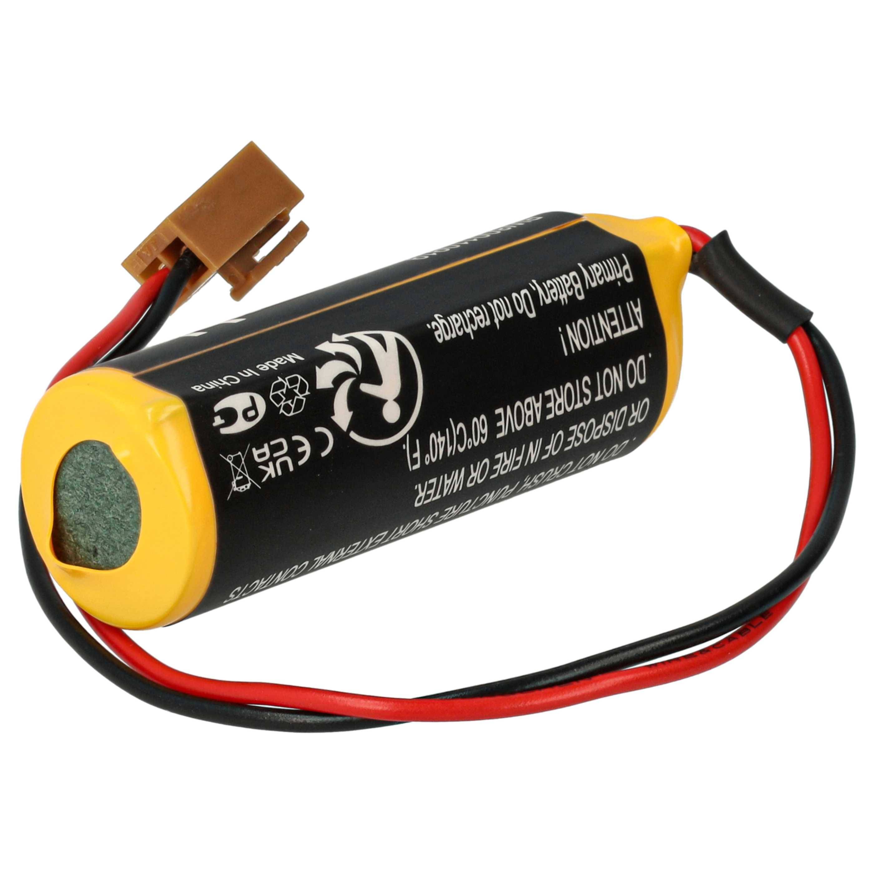 vhbw 5x Batterie kompatibel mit GE Fanuc 16/18-C, 16/18-B, 15i-B, 0i-B, 15i-A, 15-B, 0i-Mate-B, 0i-D Steuereinheit (2000 mAh, 3 V, Li-MnO2)