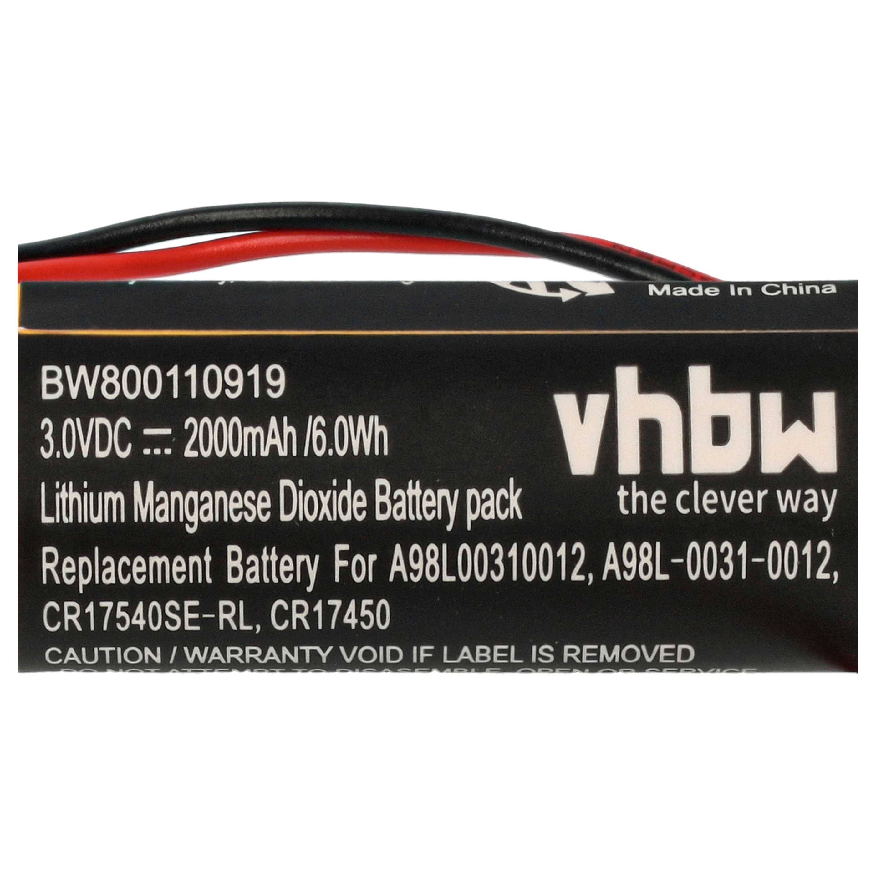 vhbw 5x Batterie kompatibel mit GE Fanuc 16/18-C, 16/18-B, 15i-B, 0i-B, 15i-A, 15-B, 0i-Mate-B, 0i-D Steuereinheit (2000 mAh, 3 V, Li-MnO2)
