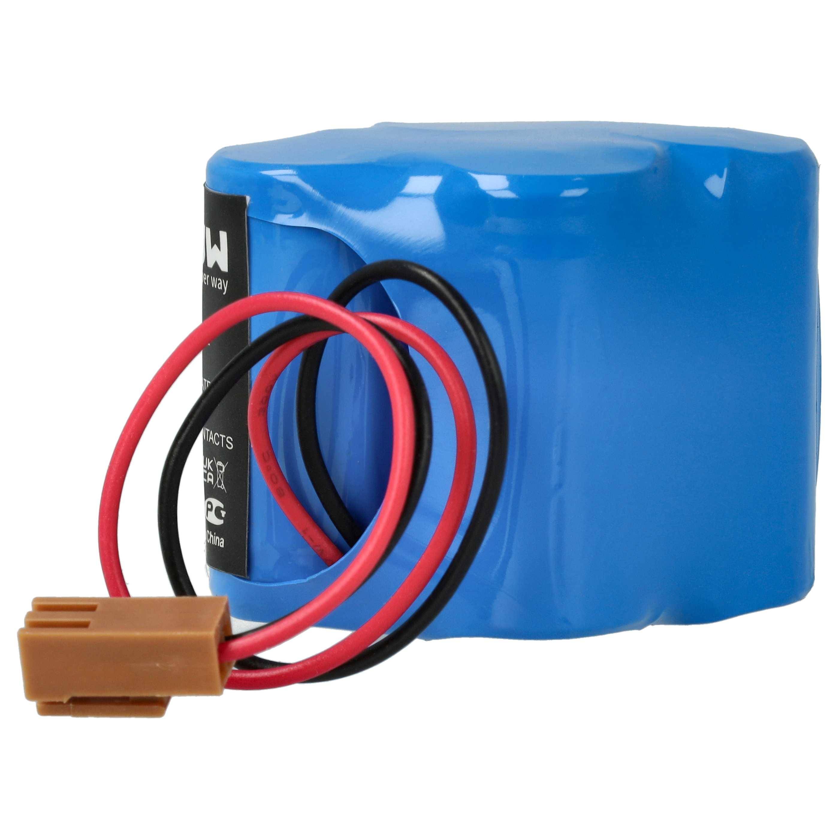 vhbw 5x Batterie Ersatz für GE / Fanuc BR2/3AGCT4A, BR-2/3AGCT4A, CL 25A, PLC 18-T für Steuereinheit (3000 mAh, 6 V, Li-MnO2)