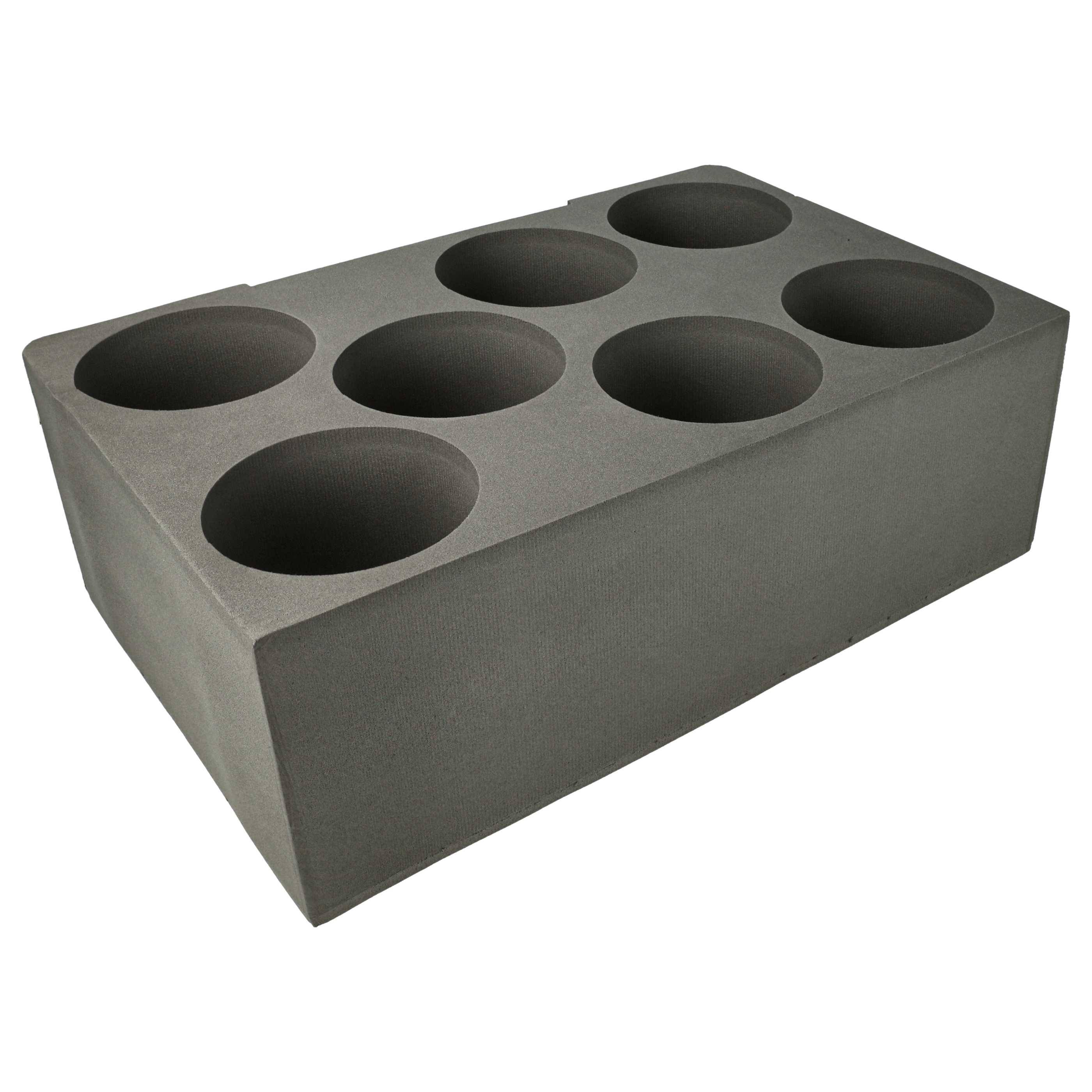 vhbw 3x Kartuschen-Einsatz kompatibel mit Bosch Sortimo L-Boxx 374 Werkzeugkoffer, Systembox - Schaumstoffeinlage für 7 Kartuschen Schwarz