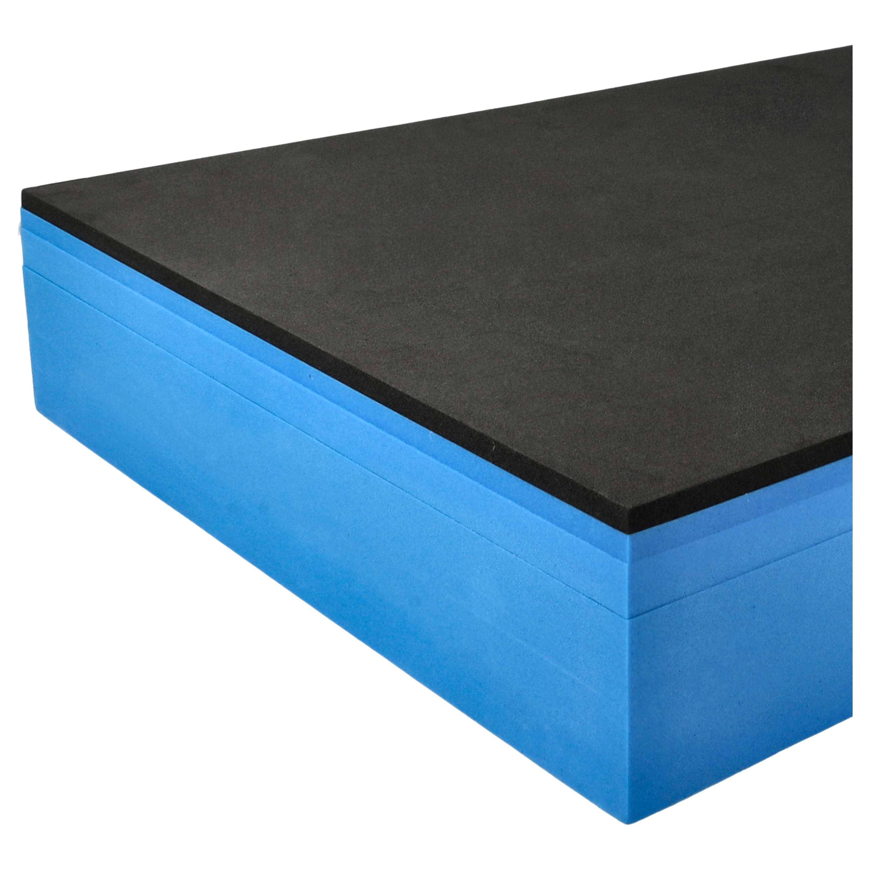 vhbw 3x Schaumstoffeinlage kompatibel mit Bosch Sortimo L-Boxx Werkzeugkoffer - Hartschaum / PE-Schaumstoff, 60 mm Blau