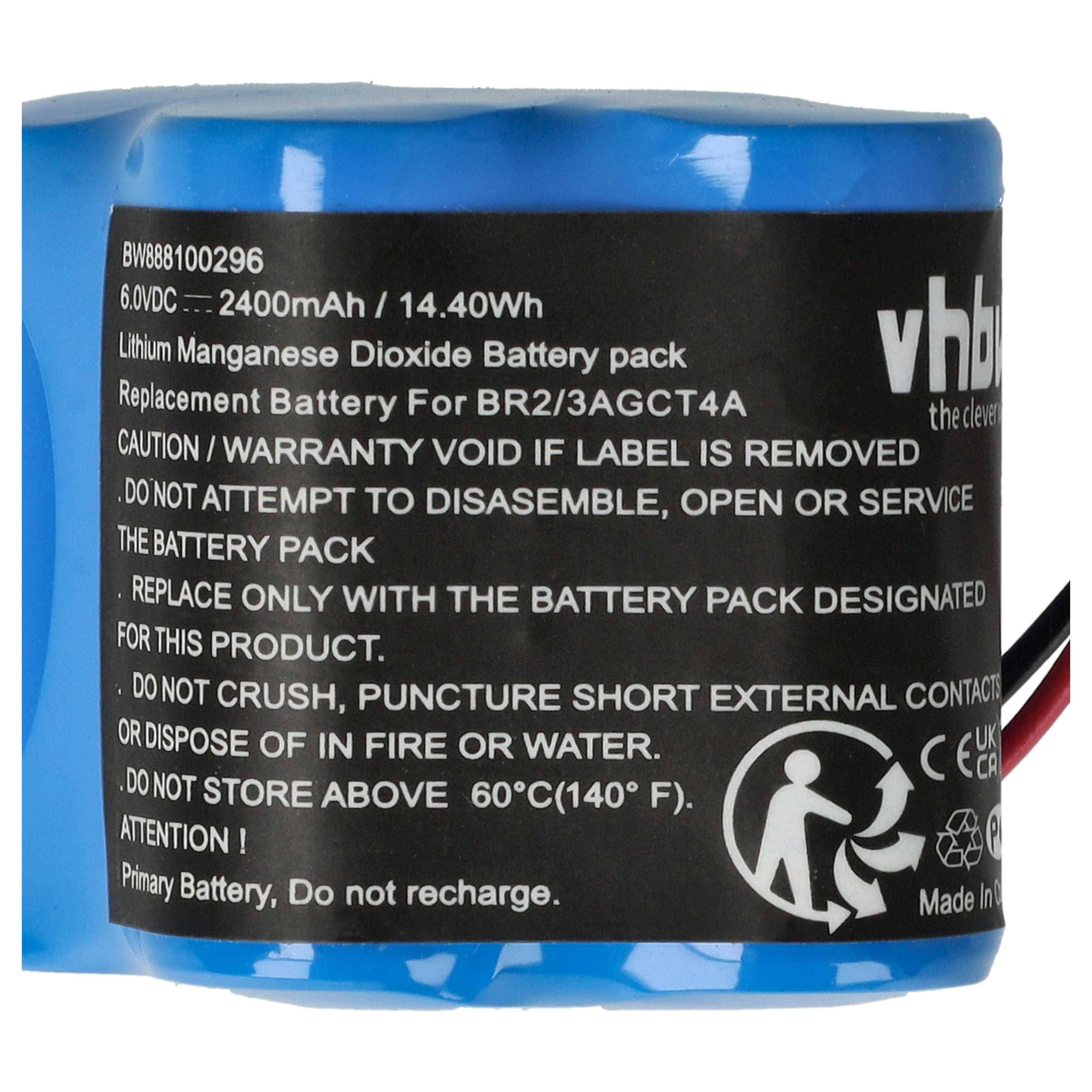 vhbw 5x Batterie kompatibel mit Allen Bradley MicroLogix 1400, 1500 Steuereinheit (2400 mAh, 6 V, Li-MnO2)