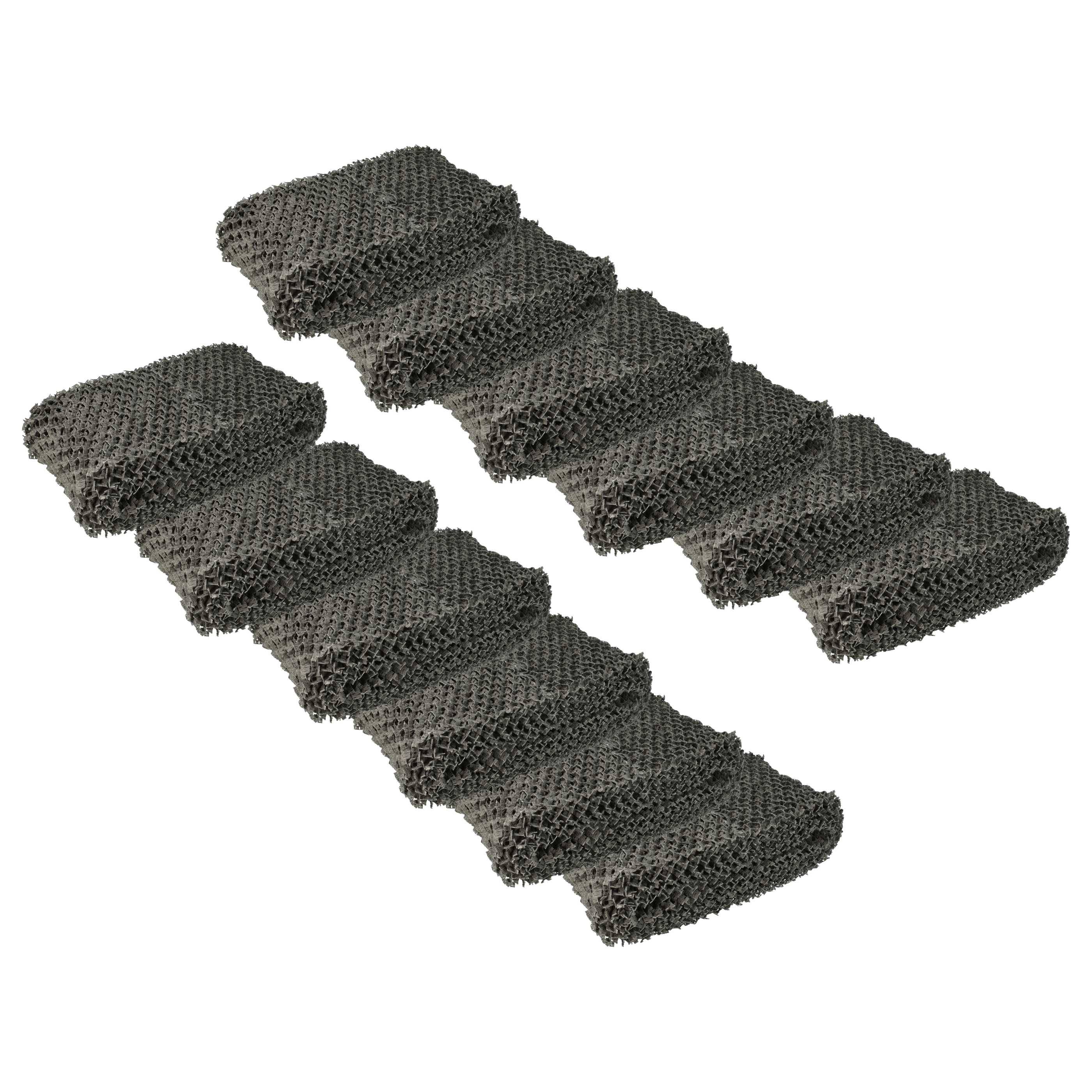 vhbw 12x Filter kompatibel mit Philips HU4816/10 Luftbefeuchter - Luftfilter, Vliesfilter, Grau