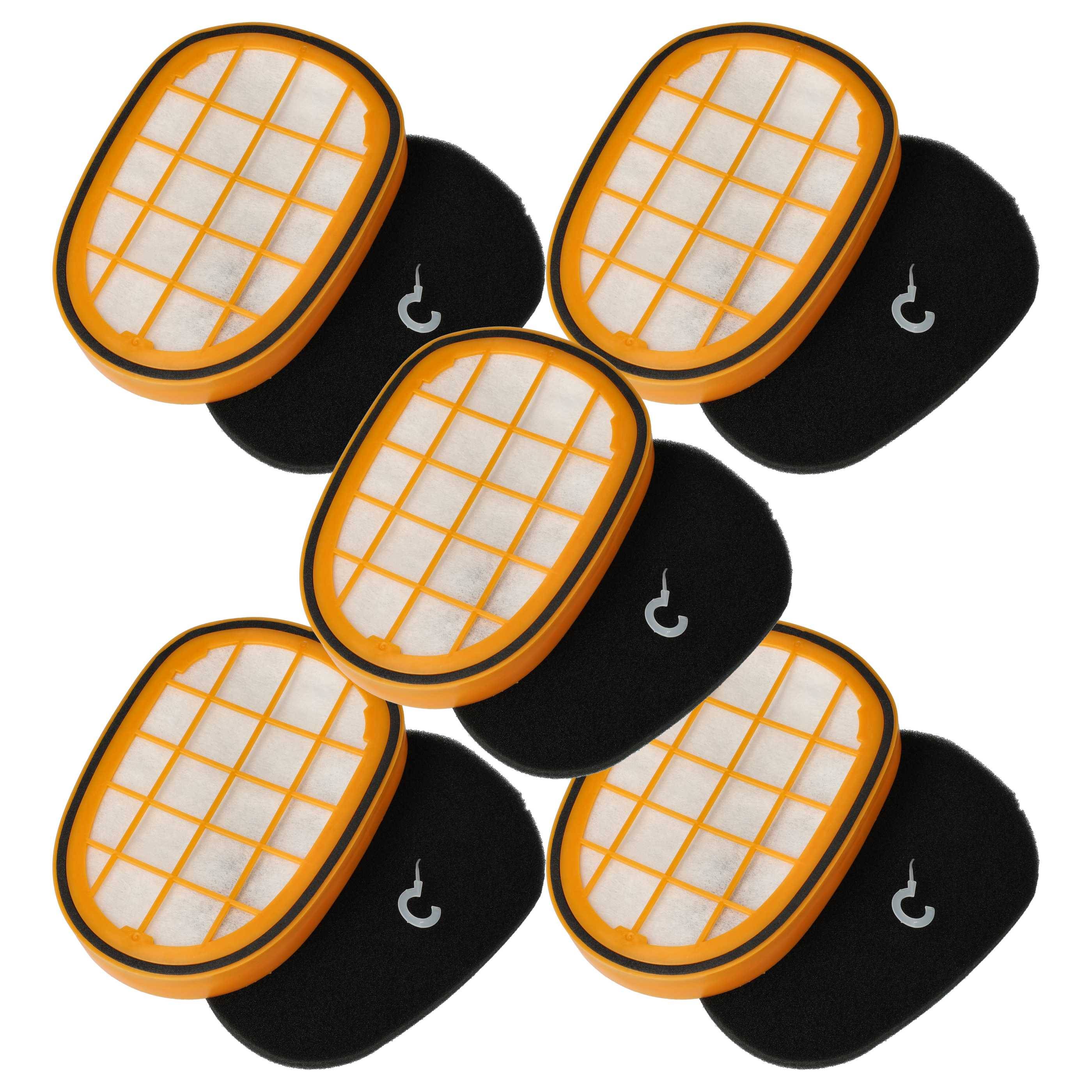 vhbw 5x Vormotor-Filter, 5x Motorschutz-Filter kompatibel mit Philips SpeedPro Max Aqua FC6908, FC6903, FC6904/01, FC6903/01 Staubsauger