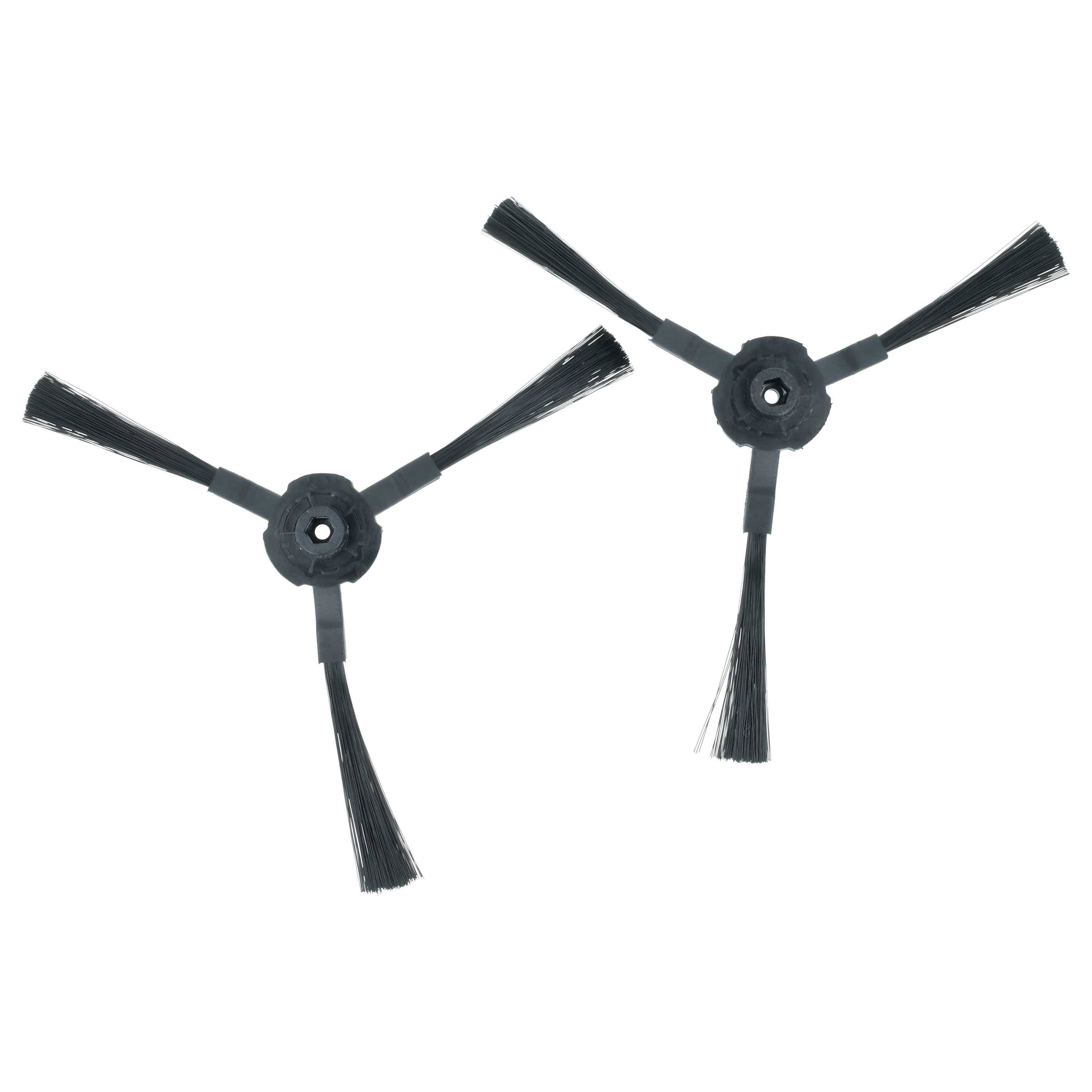 vhbw 2x Seitenbürste kompatibel mit Medion E32 SW, MD18510 Saugroboter - Reinigungsbürsten Set, links/rechts, schwarz