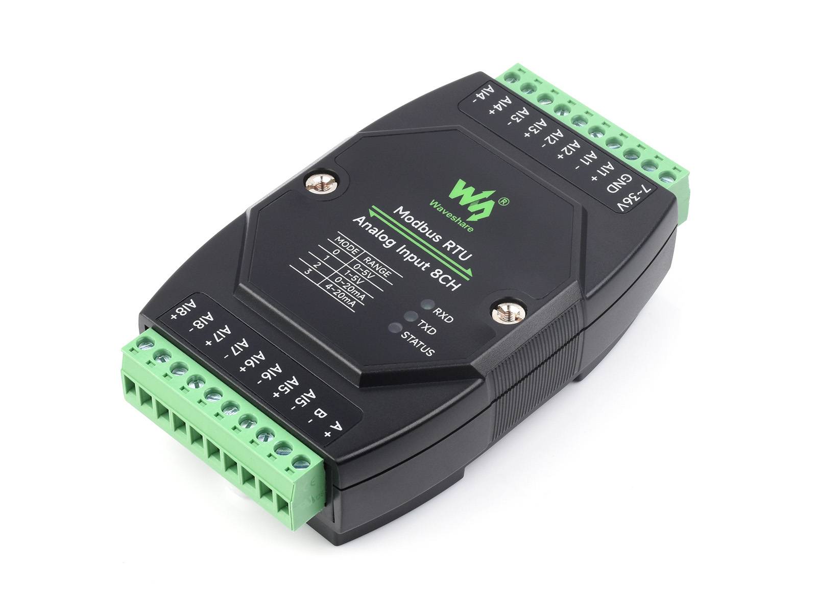 WaveShare Industrial 8CH Analog Acquisition Module Default Current Mode (0~20mA)