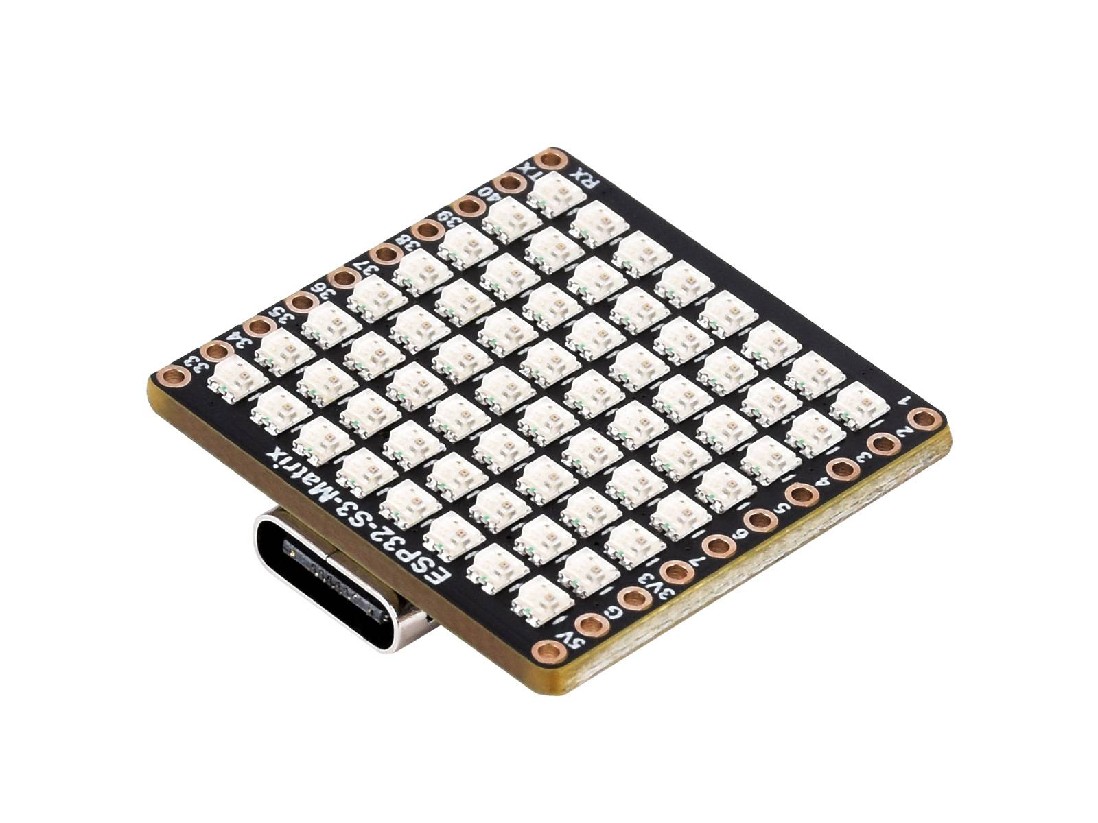 WaveShare ESP32-S3 Development Board 8x8 RGB LED Matrix QMI8658C Attitude Sensor