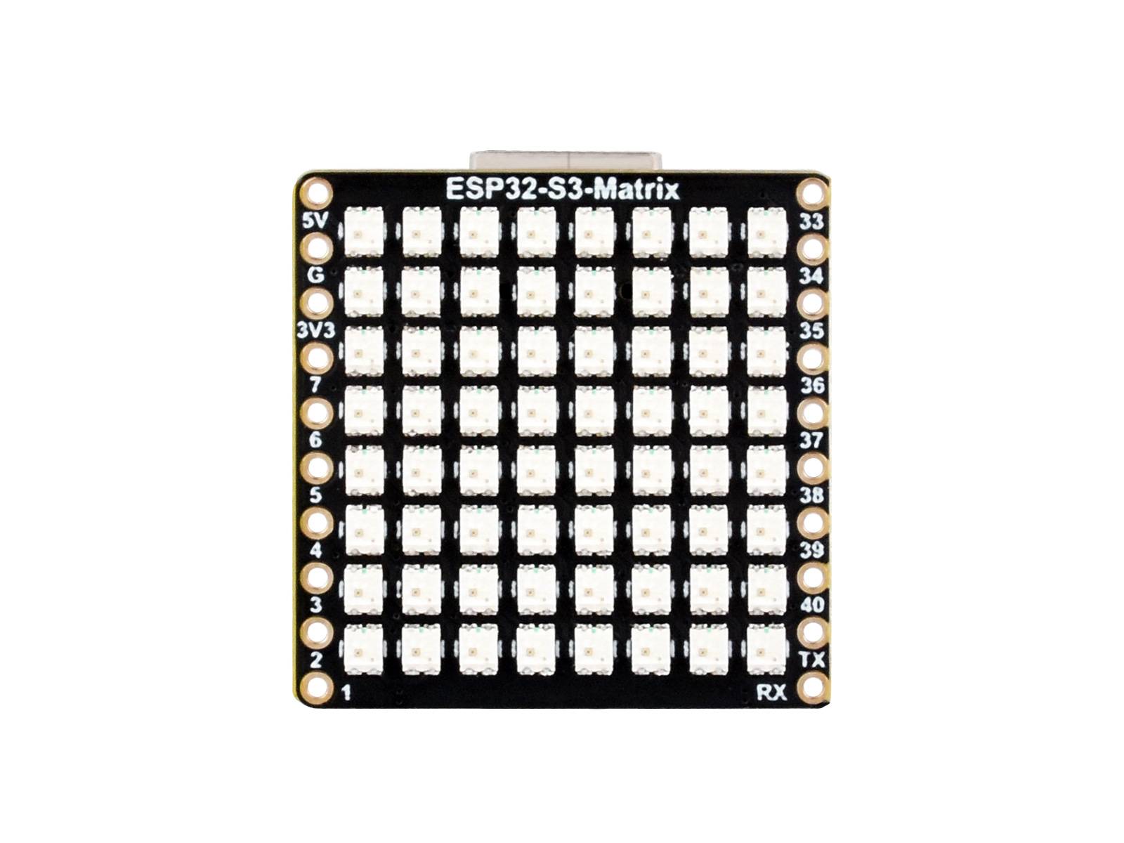 WaveShare ESP32-S3 Development Board 8x8 RGB LED Matrix QMI8658C Attitude Sensor