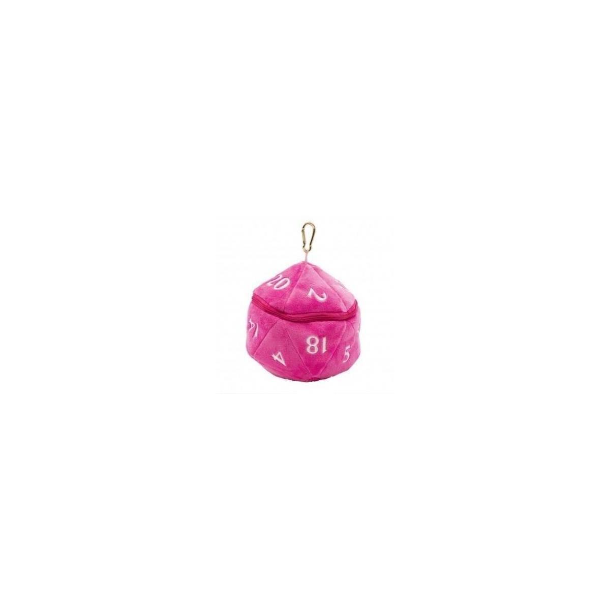 UP - D20 Plüschwürfel Tasche - Hot Pink