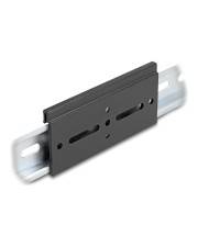 Delock Aluminium Montageclip für Hutschiene 100.0 x 47.8 mm schwarz Zubehör Netzwerk