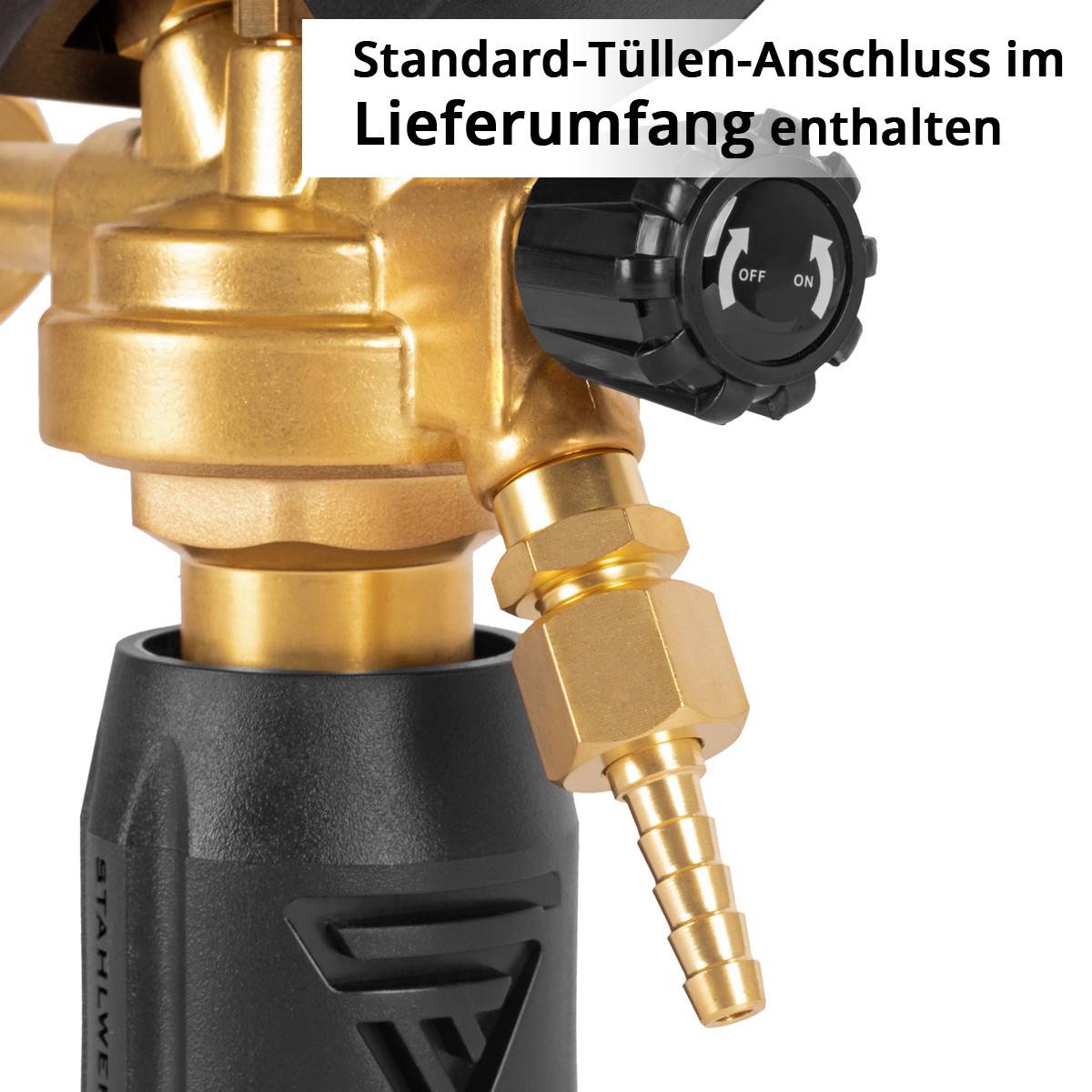 STAHLWERK Druckminderer ST-300 Pro bis 300 bar für Standard-Gasflaschen DIN EN