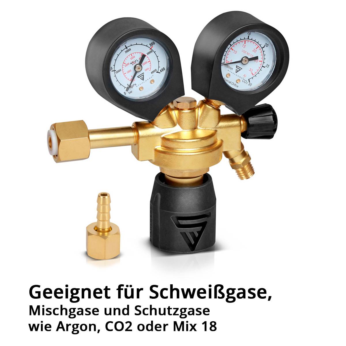 STAHLWERK Druckminderer ST-300 Pro bis 300 bar für Standard-Gasflaschen DIN EN