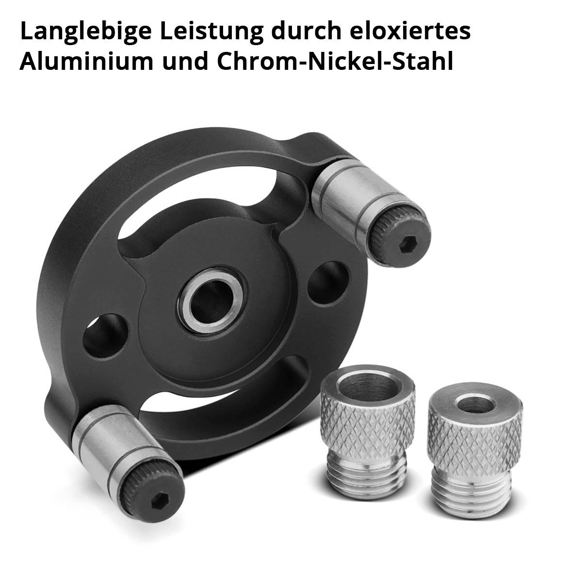 STAHLWERK Dübellehren-Set mit Bohrbuchsen Bohrern Selbstzentrierende Dübelhilfe
