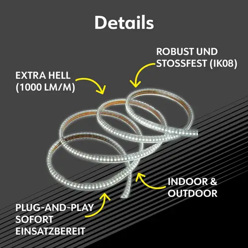 MÜLLER-LICHT LED-Power Stripe 21600029, 50m, 10W, 1000lm, 6500K MÜLLER-LICHT LED-Power Stripe 21600029, 50m, 10W, 1000lm, 6500K