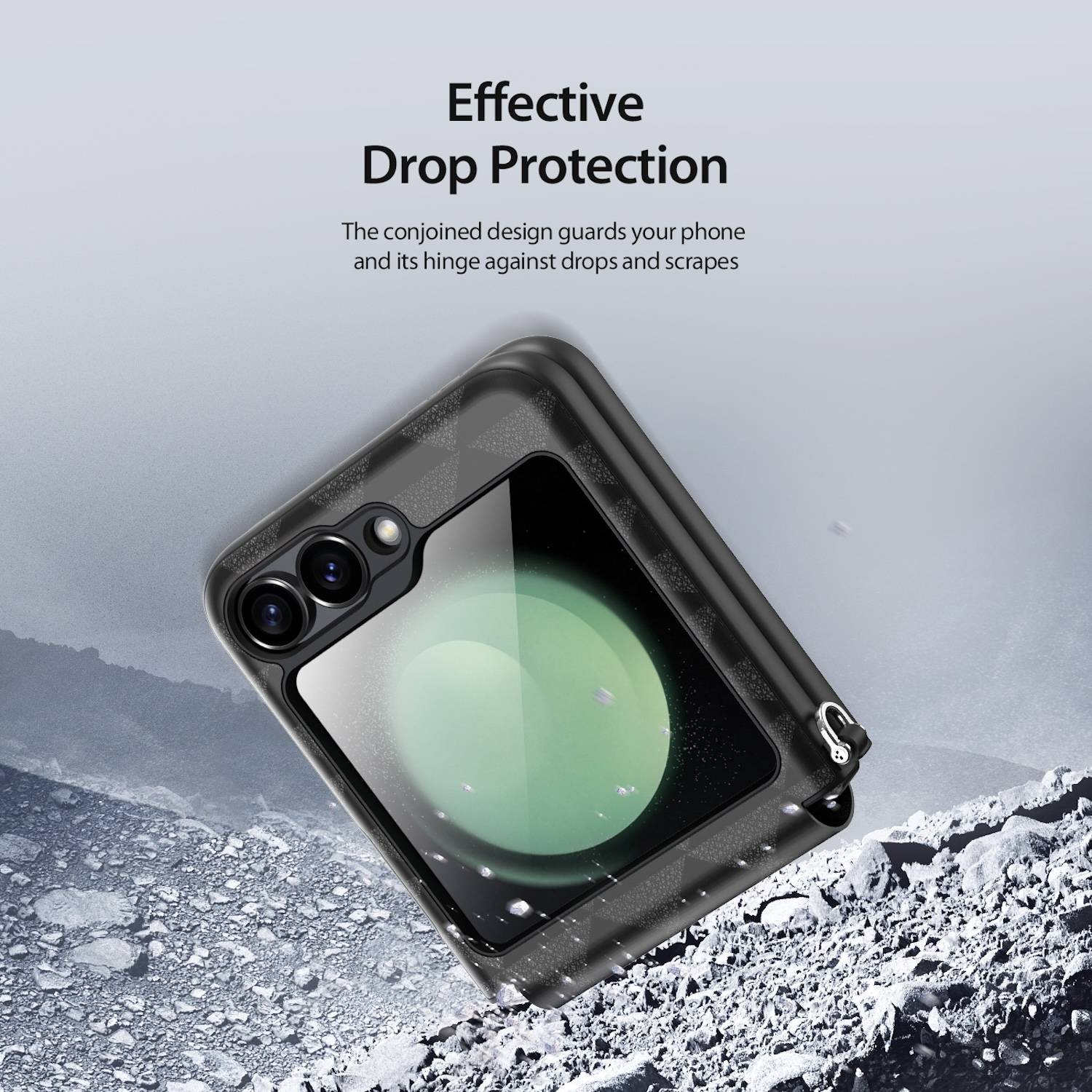 Für Samsung Galaxy Z Flip6 DUX DUCIS Fitt Series TPU + PU Textur Hülle Schwarz