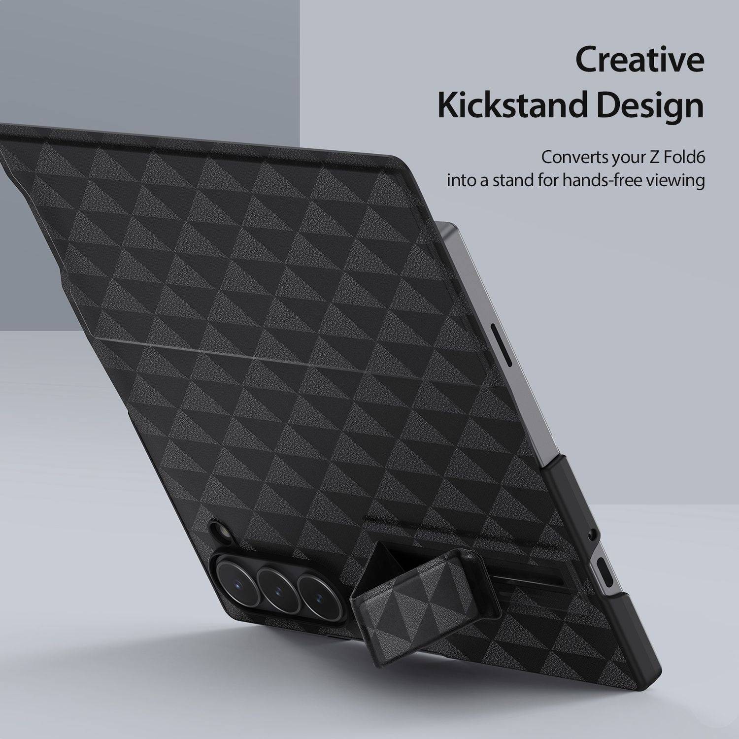 Für Samsung Galaxy Z Fold6 DUX DUCIS Fitt Series TPU + PU Textur Hülle Schwarz