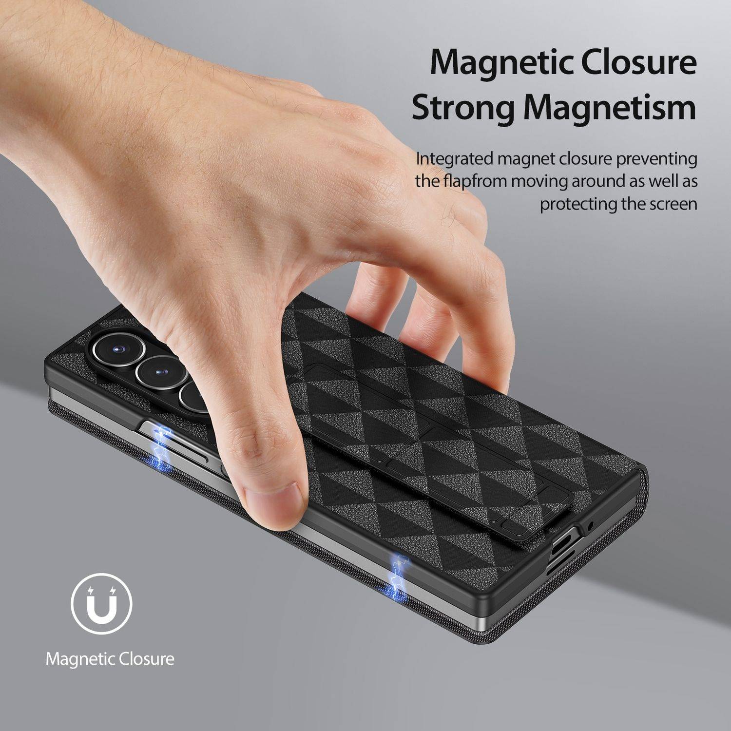 Für Samsung Galaxy Z Fold6 DUX DUCIS Fitt Series TPU + PU Textur Hülle Schwarz