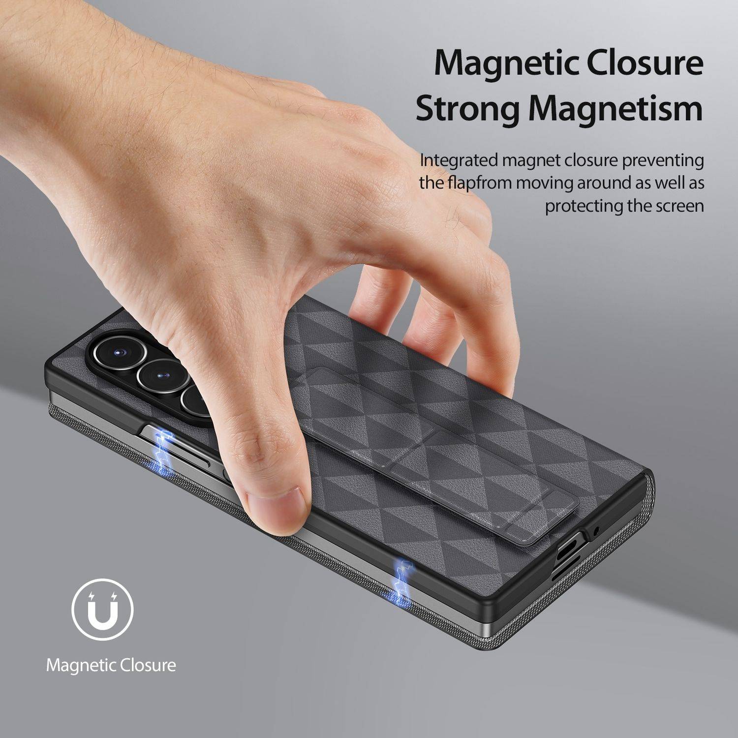 Für Samsung Galaxy Z Fold6 DUX DUCIS Fitt Series TPU + PU Textur Hülle Case Grau