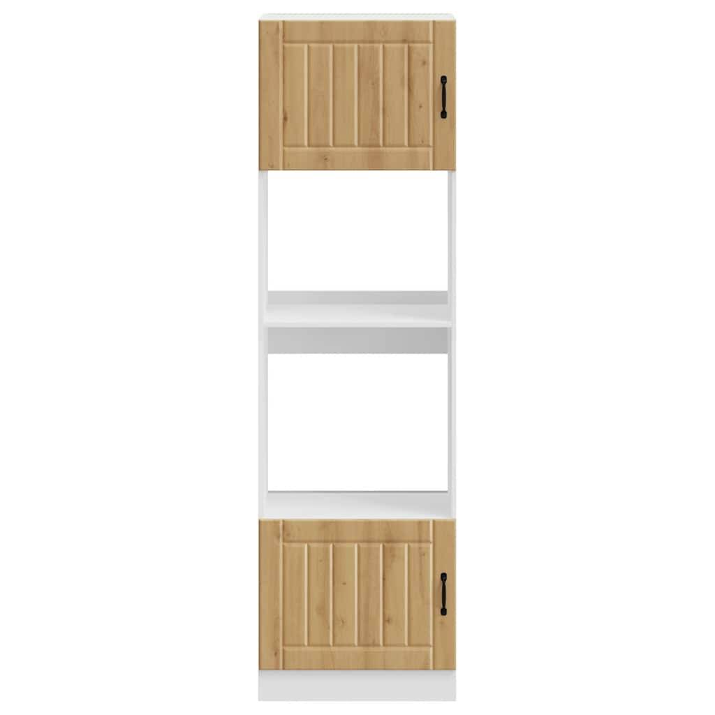vidaXL Herdumbauschränke 2 Stk. Lucca Artisan-Eiche Holzwerkstoff