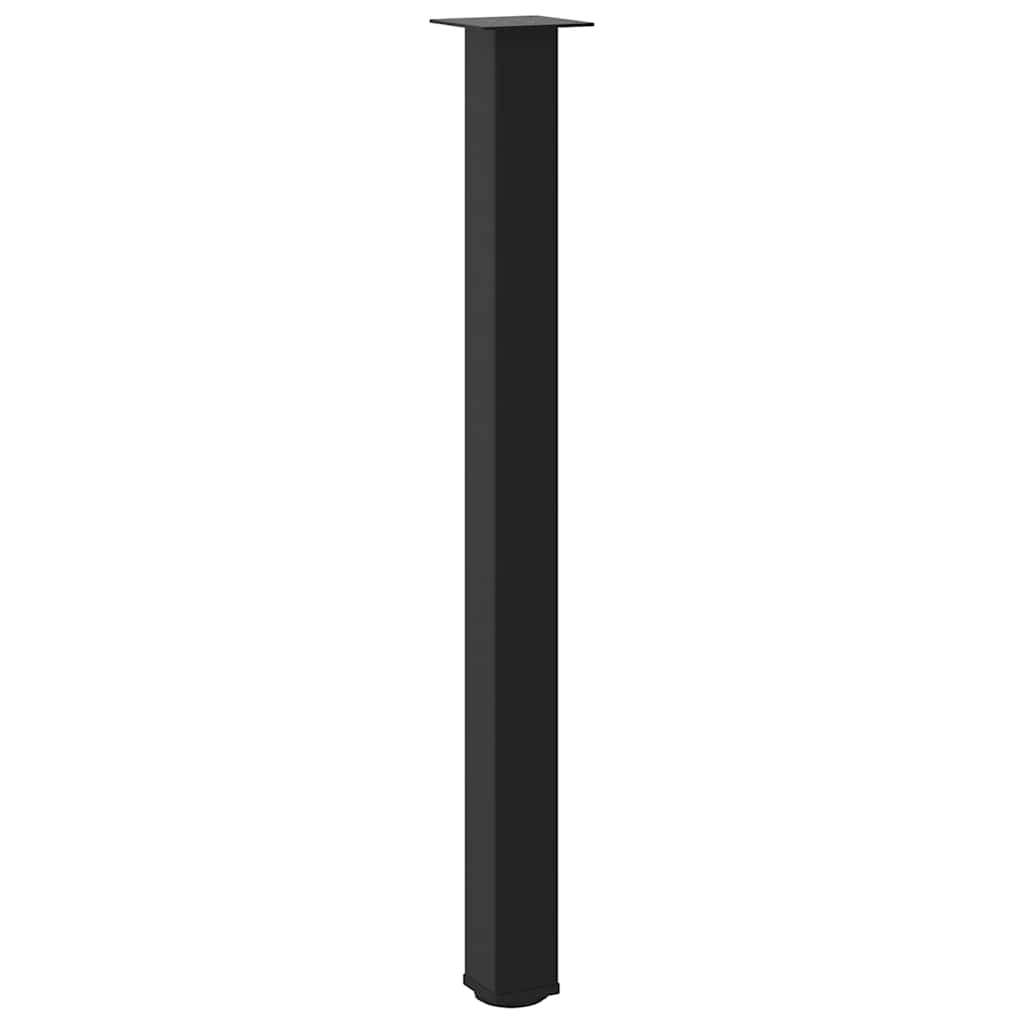 vidaXL Bartischbeine 4 Stk. Schwarz 110-112 cm Stahl