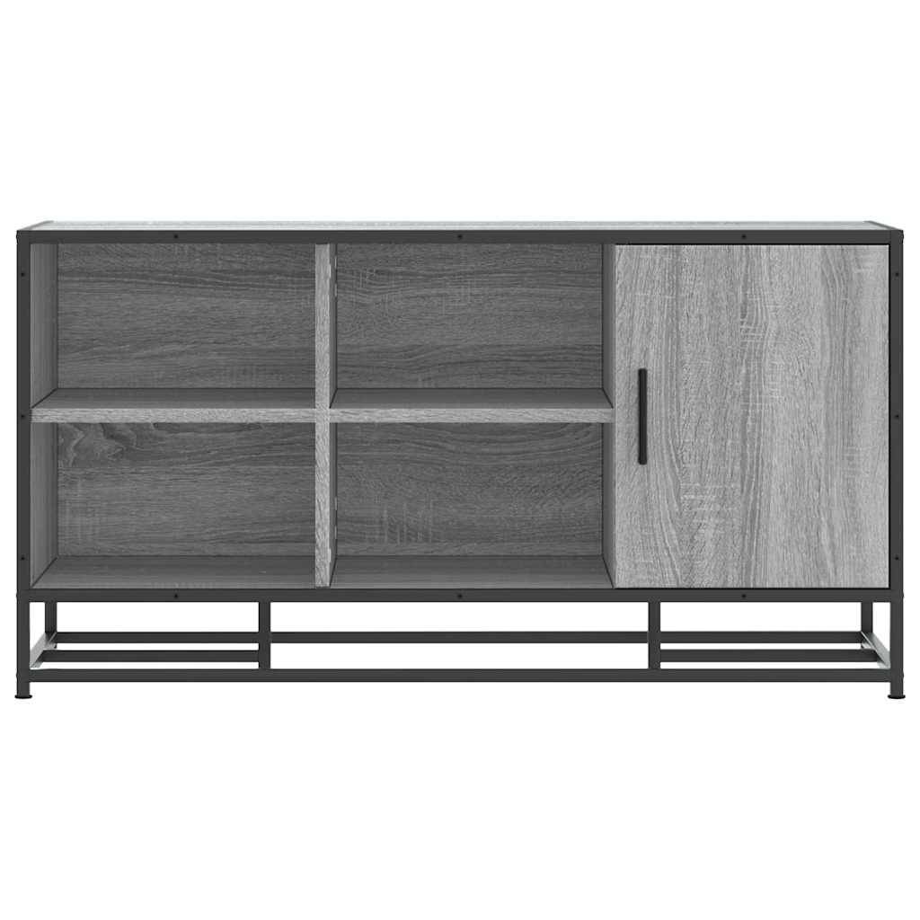 vidaXL Schuhbank Grau Sonoma 100x40x53,5 cm Holzwerkstoff und Metall