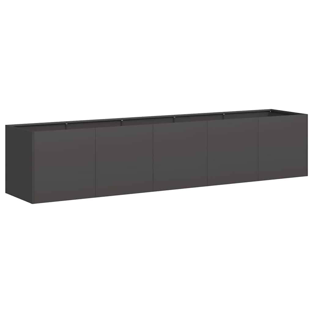 vidaXL Pflanzkübel Schwarz 200x40x40 cm Kaltgewalzter Stahl
