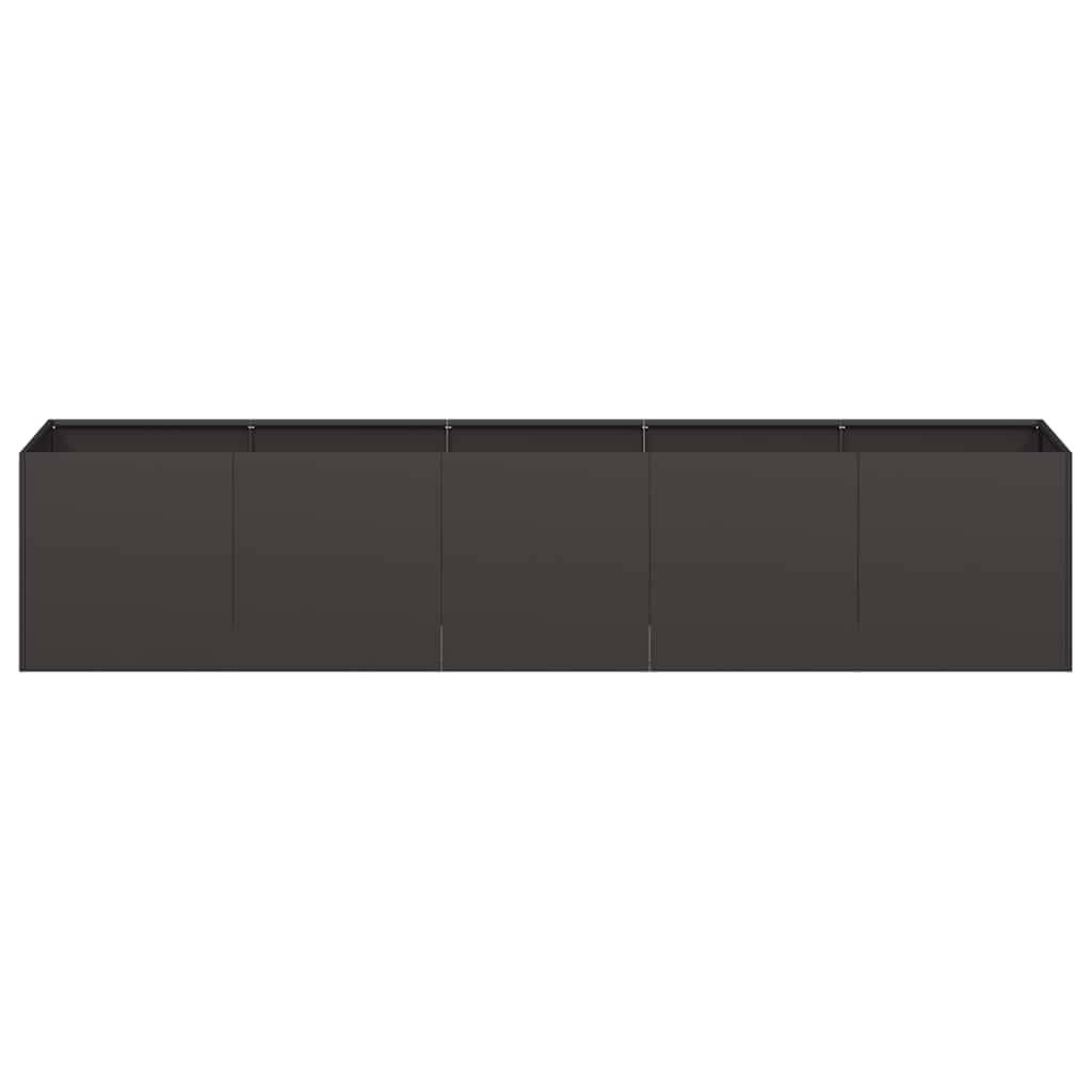vidaXL Pflanzkübel Schwarz 200x40x40 cm Kaltgewalzter Stahl