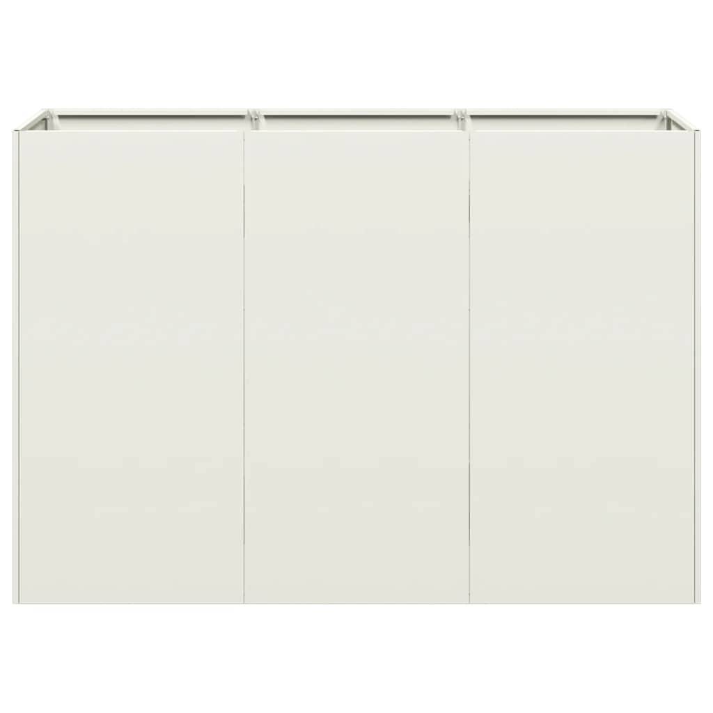 vidaXL Pflanzkübel Weiß 120x40x80 cm Kaltgewalzter Stahl