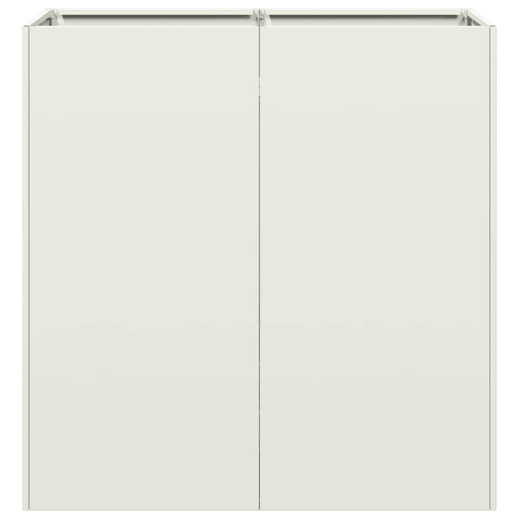 vidaXL Pflanzkübel Weiß 80x40x80 cm Kaltgewalzter Stahl