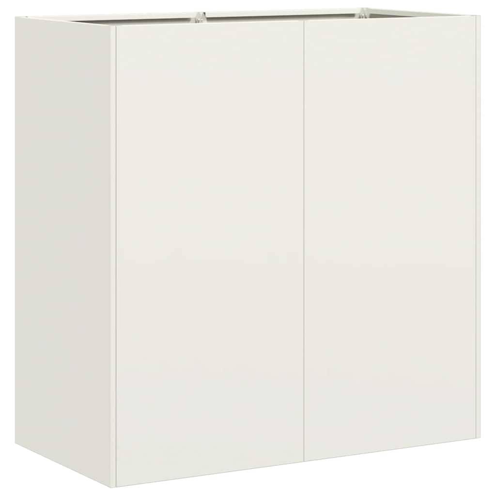vidaXL Pflanzkübel Weiß 80x40x80 cm Kaltgewalzter Stahl