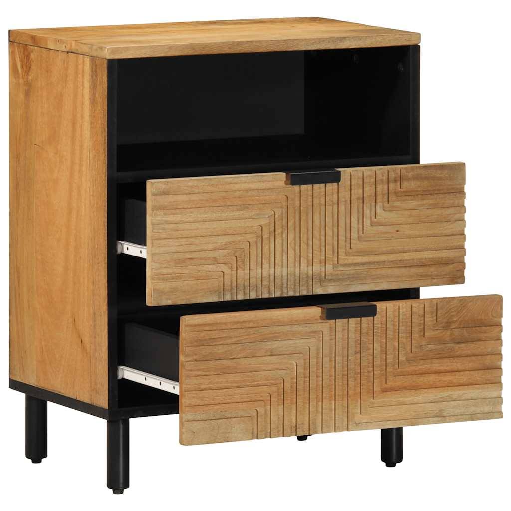 vidaXL Nachttisch Braun 50x33x60 cm Massivholz Mango