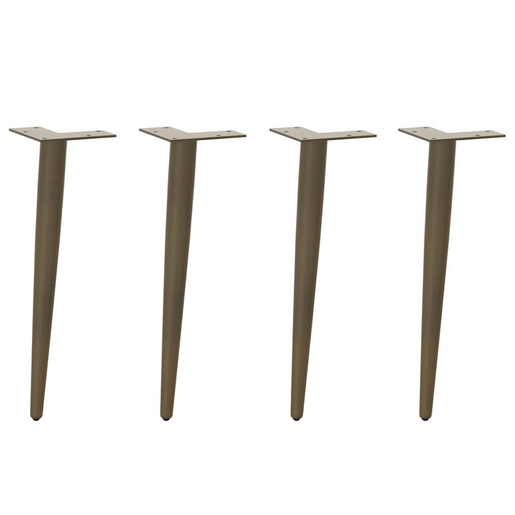 vidaXL Couchtisch Beine Konische Form 4 Stück Naturstahl 30-31cm Stahl