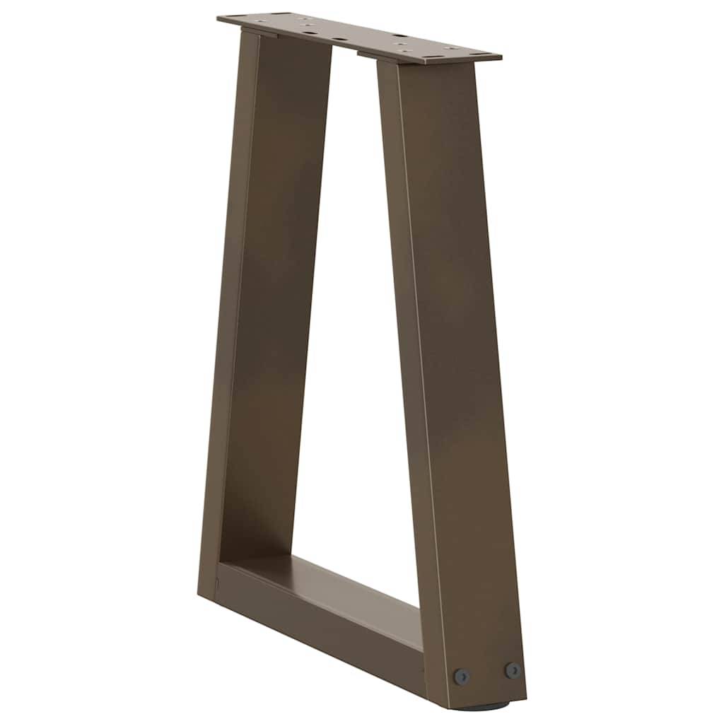 vidaXL Couchtischbeine V-Form 2 Stück Naturstahl 38x(42-43,3) cm Stahl