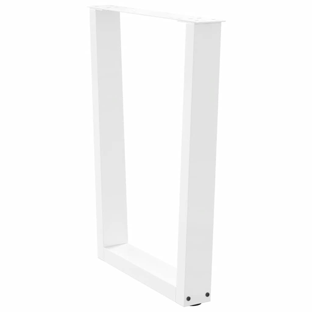 vidaXL Esstisch Beine V-Form 3 Stück Weiß 70x(72-73,3) cm Stahl