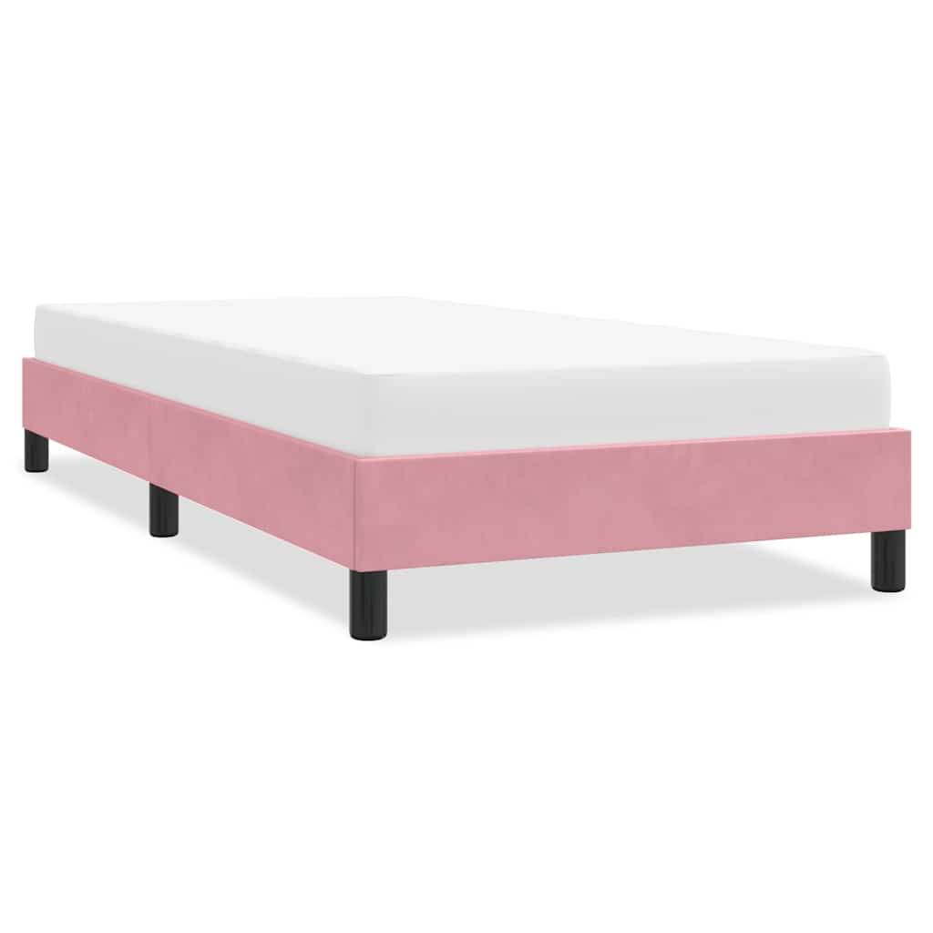vidaXL Bettgestell ohne Matratze Rosa 100x210 cm Samt