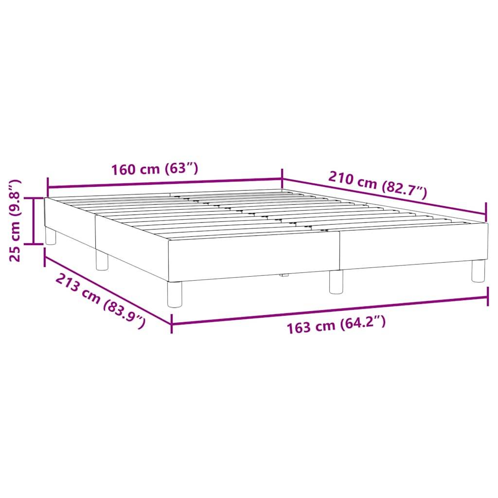 vidaXL Boxspringbett ohne Matratze Schwarz 160x210 cm Samt