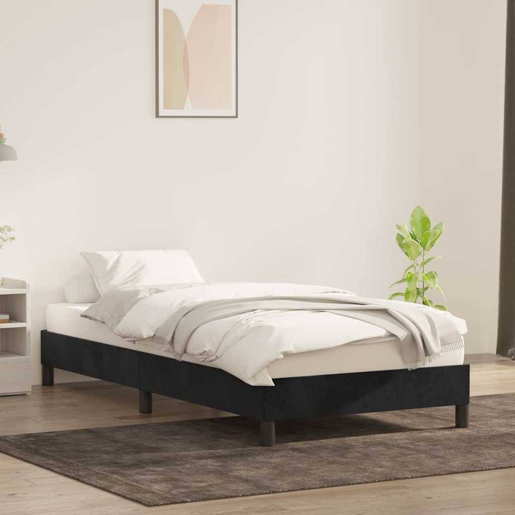 vidaXL Bettgestell ohne Matratze Schwarz 80x220 cm Samt