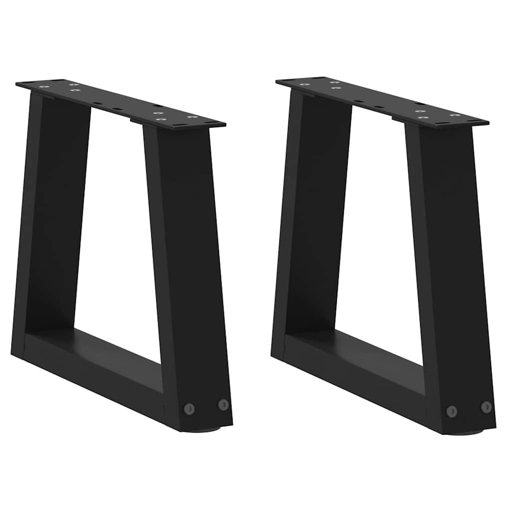 vidaXL Couchtischbeine V-Form 2 Stück Schwarz 40x(30-31,3) cm Stahl
