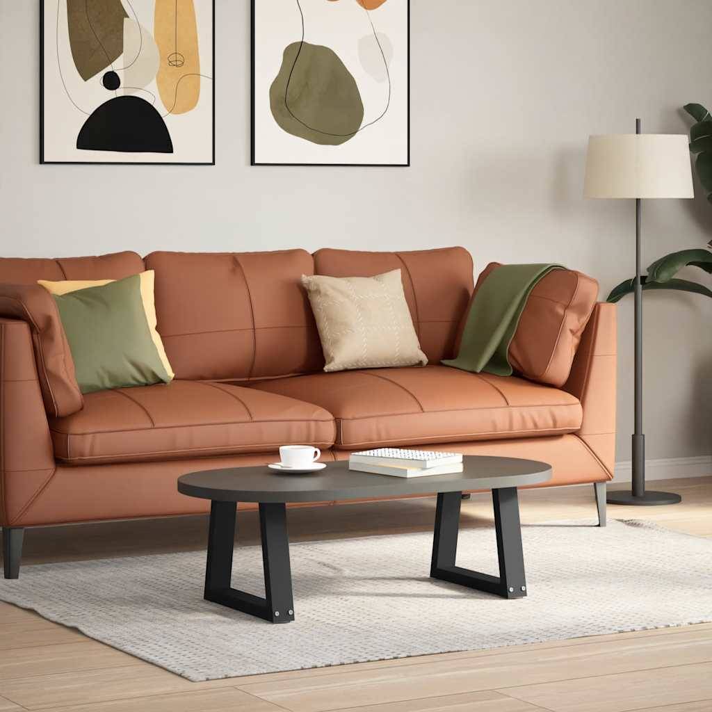 vidaXL Couchtischbeine V-Form 2 Stück Schwarz 40x(30-31,3) cm Stahl