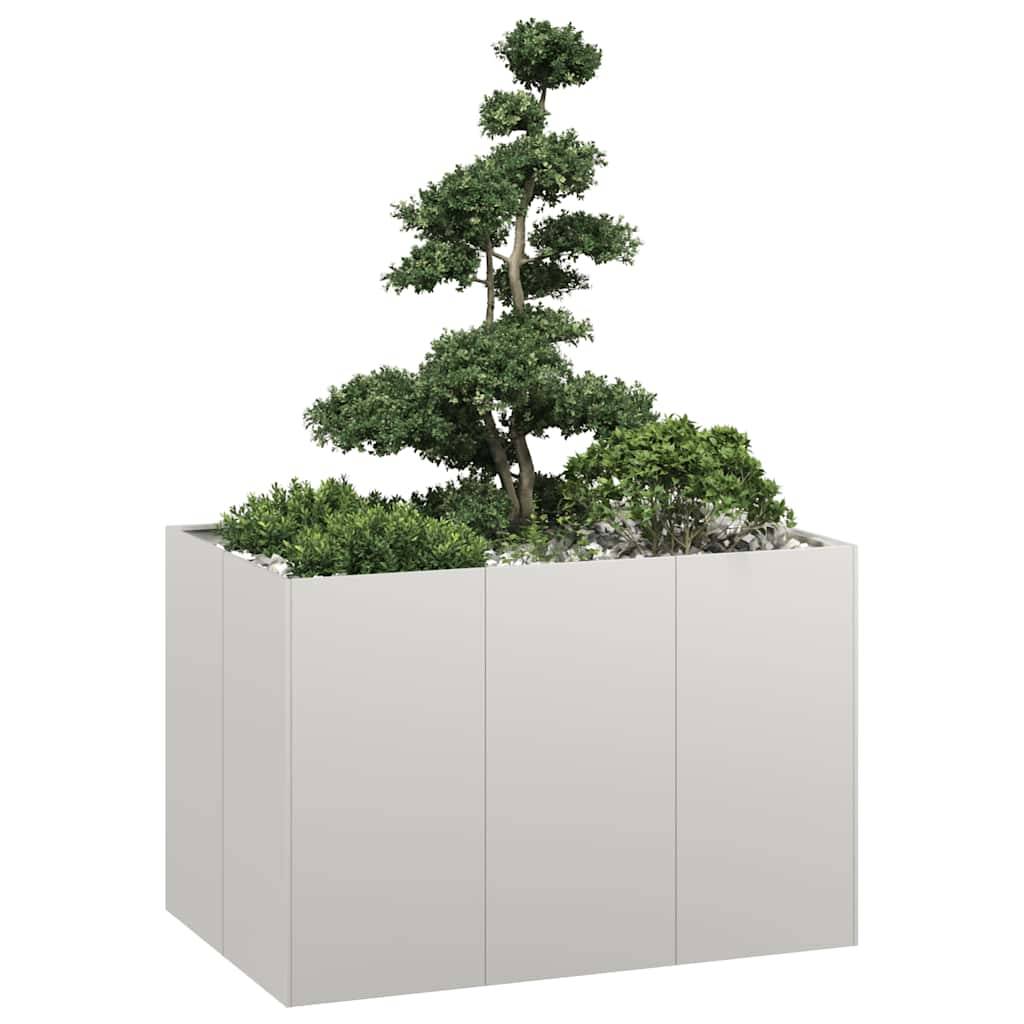 vidaXL Pflanzkübel 120x80x80 cm Edelstahl