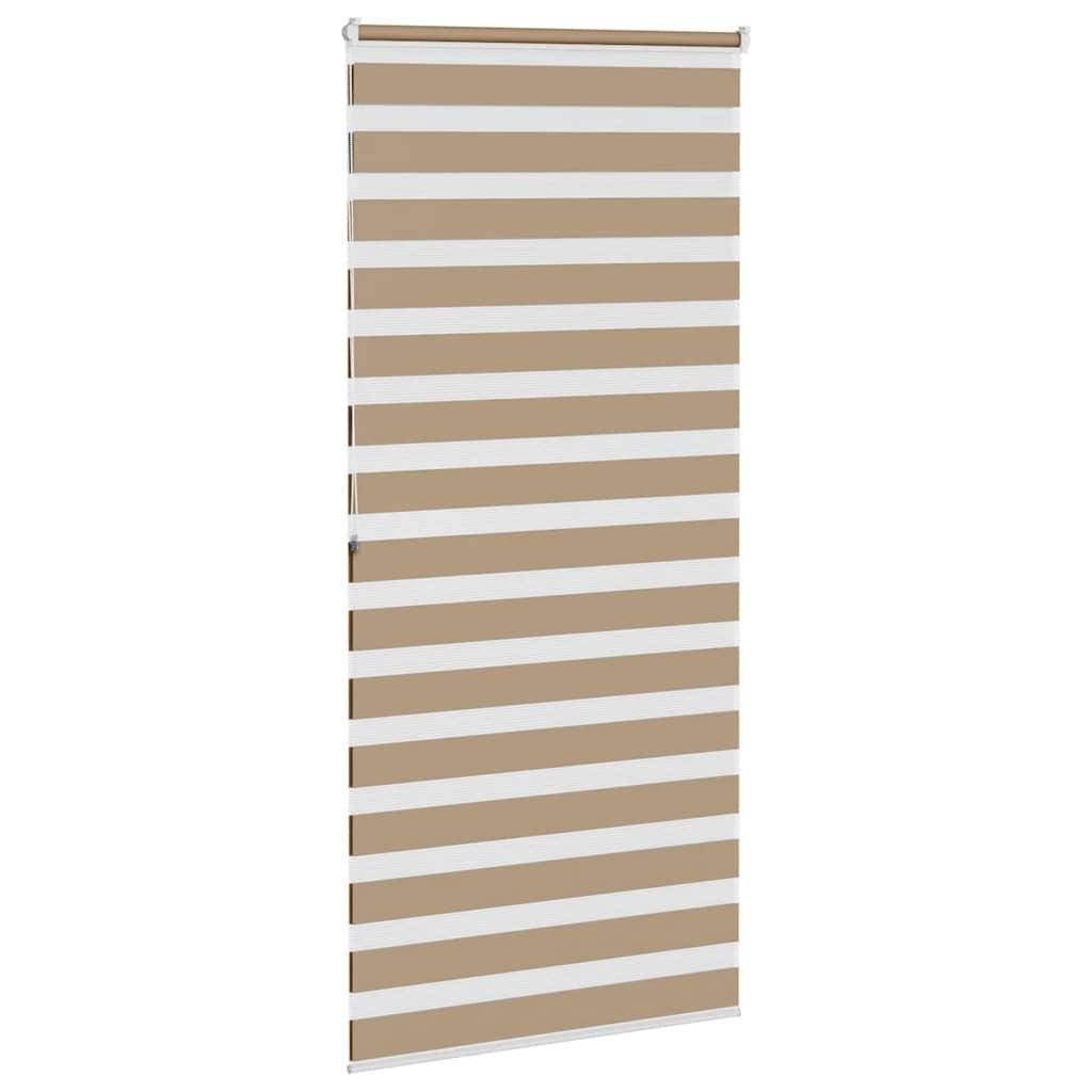 vidaXL Zebrarollo Sandbraun 100x200 cm Stoffbreite 95,9 cm Polyester