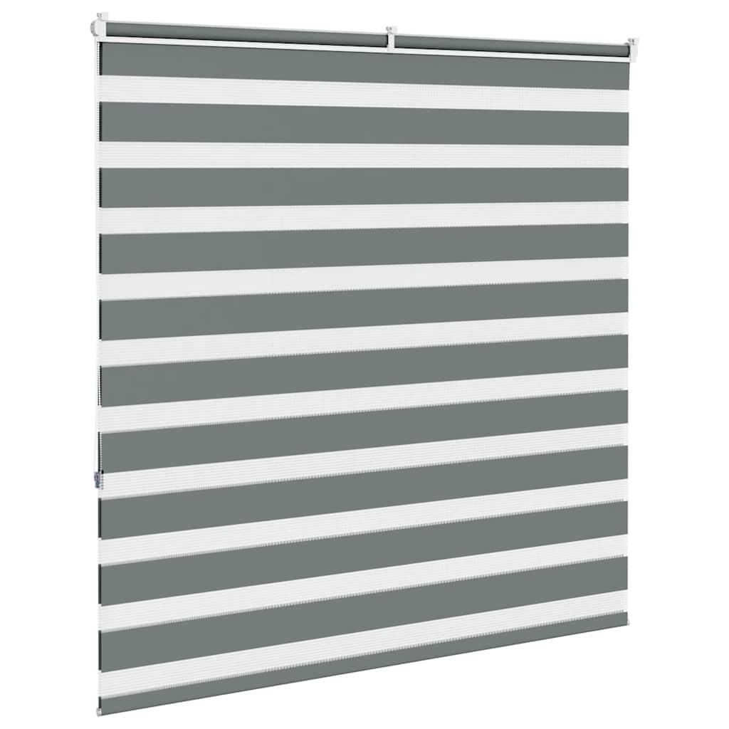 vidaXL Zebrarollo Dunkelgrau 140x150 cm Stoffbreite 135,9 cm Polyester