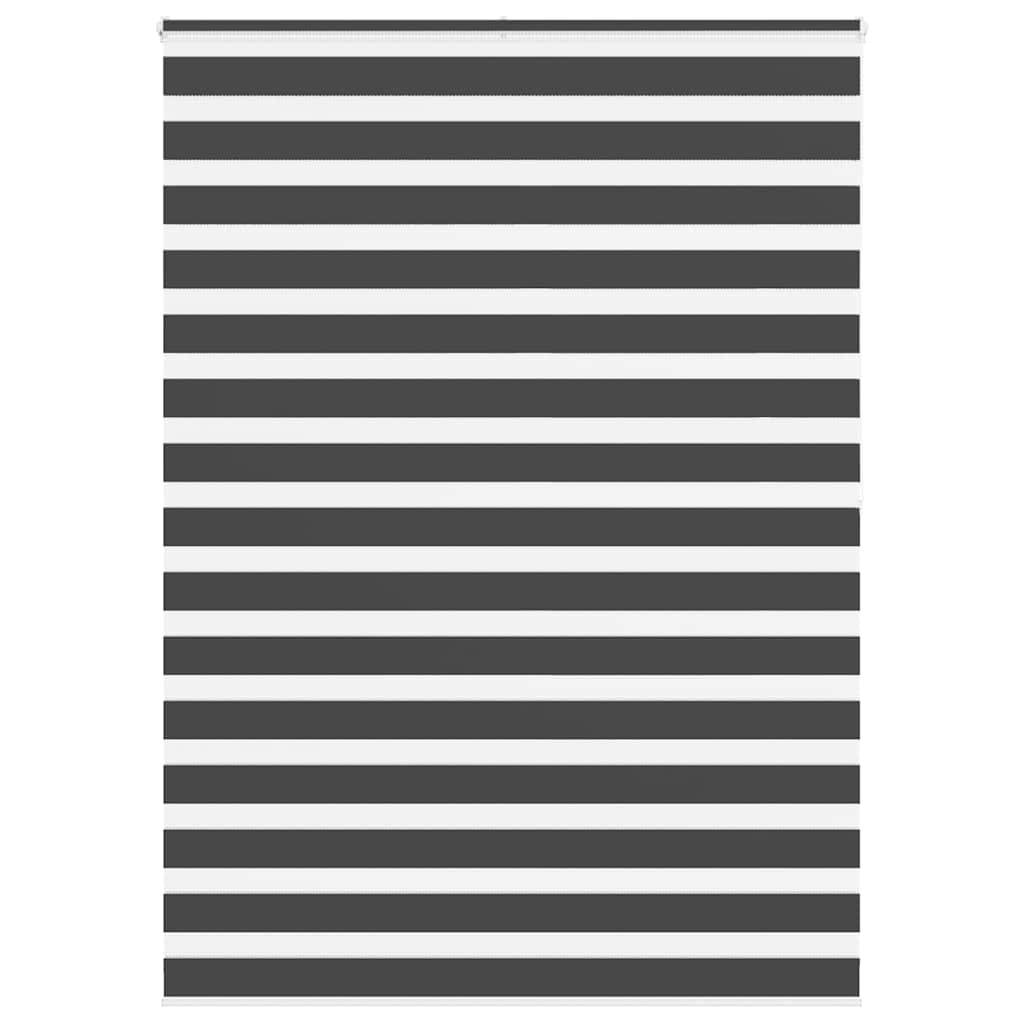 vidaXL Zebrarollo Schwarz 165x200 cm Stoffbreite 160,9 cm Polyester