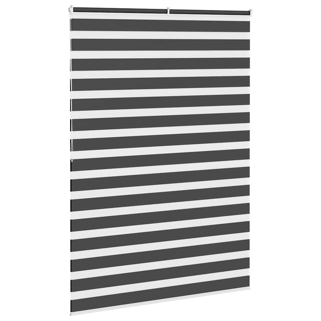 vidaXL Zebrarollo Schwarz 165x200 cm Stoffbreite 160,9 cm Polyester