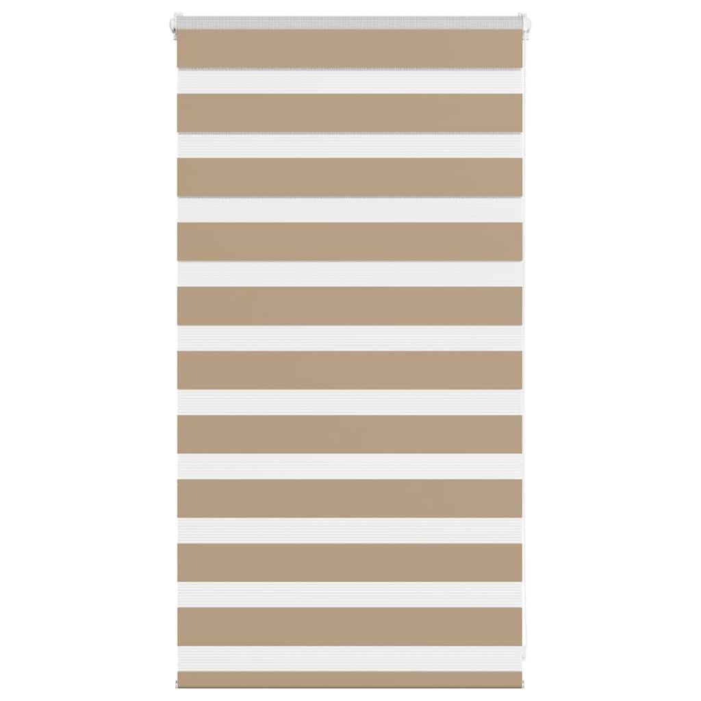 vidaXL Zebrarollo Sandbraun 85x100 cm Stoffbreite 80,9 cm Polyester