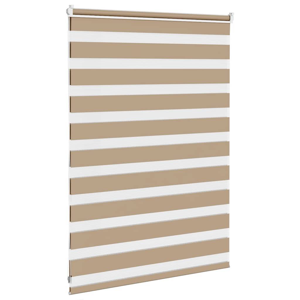 vidaXL Zebrarollo Sandbraun 100x100 cm Stoffbreite 95,9 cm Polyester