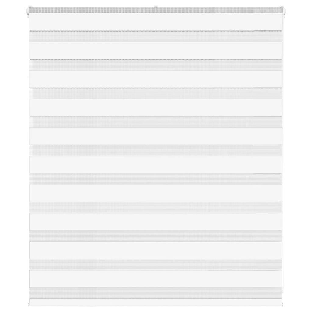 vidaXL Zebrarollo Weiß 130x100 cm Stoffbreite 125,9 cm Polyester